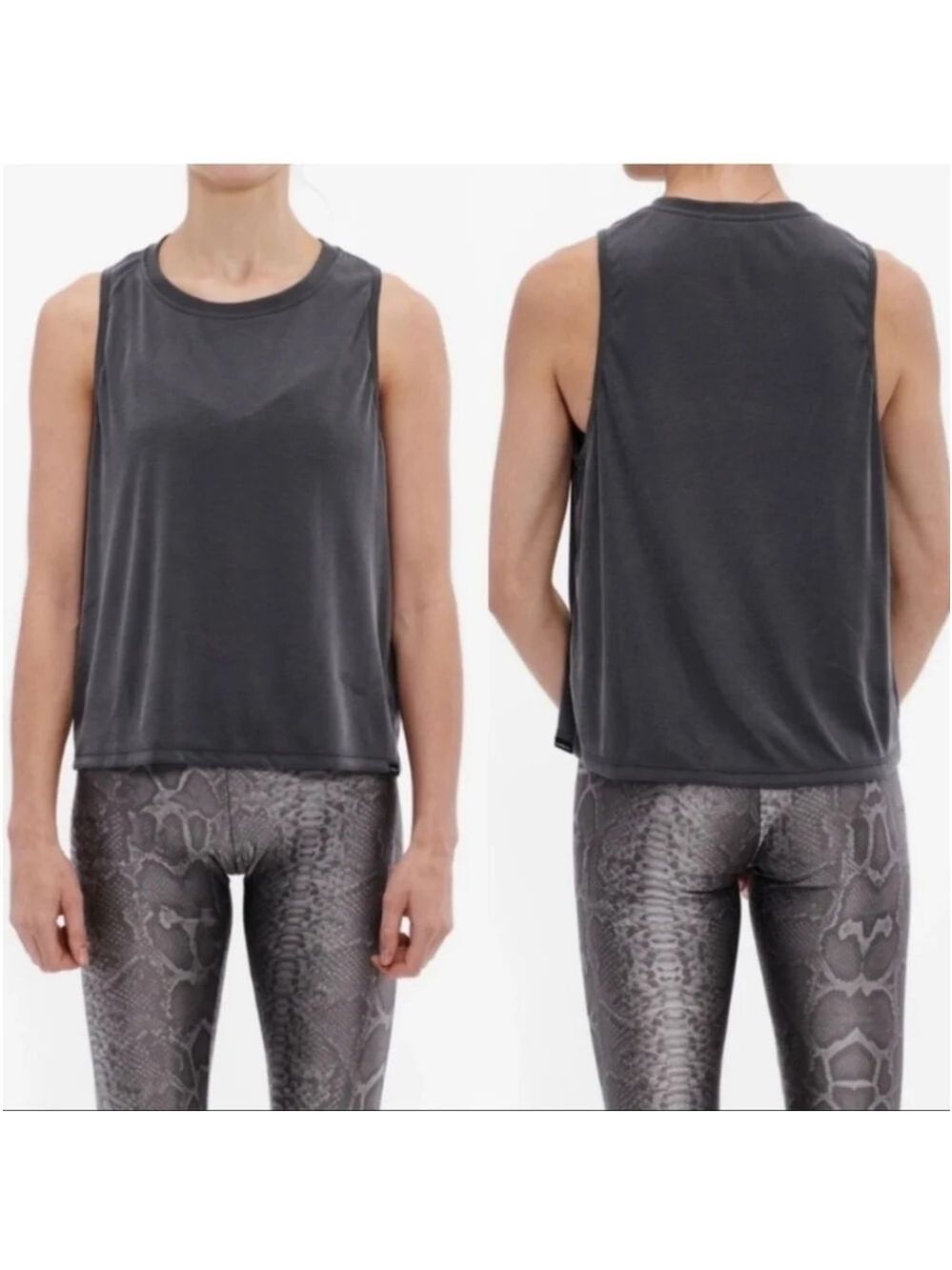 Koral Marlow Muscle Tank Top Small Gray